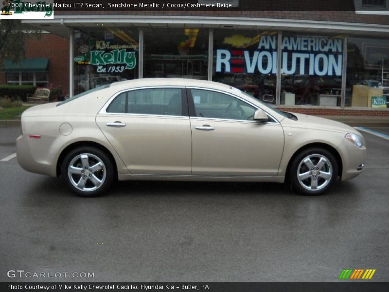Sandstone Metallic / Cocoa/Cashmere Beige 2008 Chevrolet Malibu LTZ Sedan