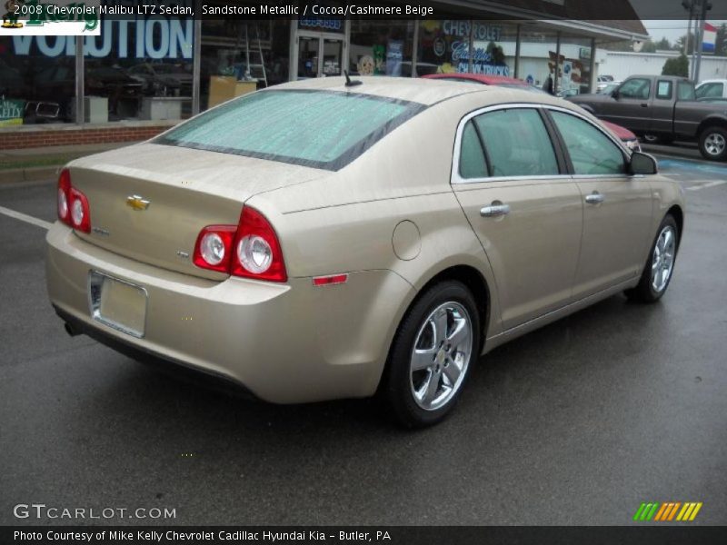 Sandstone Metallic / Cocoa/Cashmere Beige 2008 Chevrolet Malibu LTZ Sedan