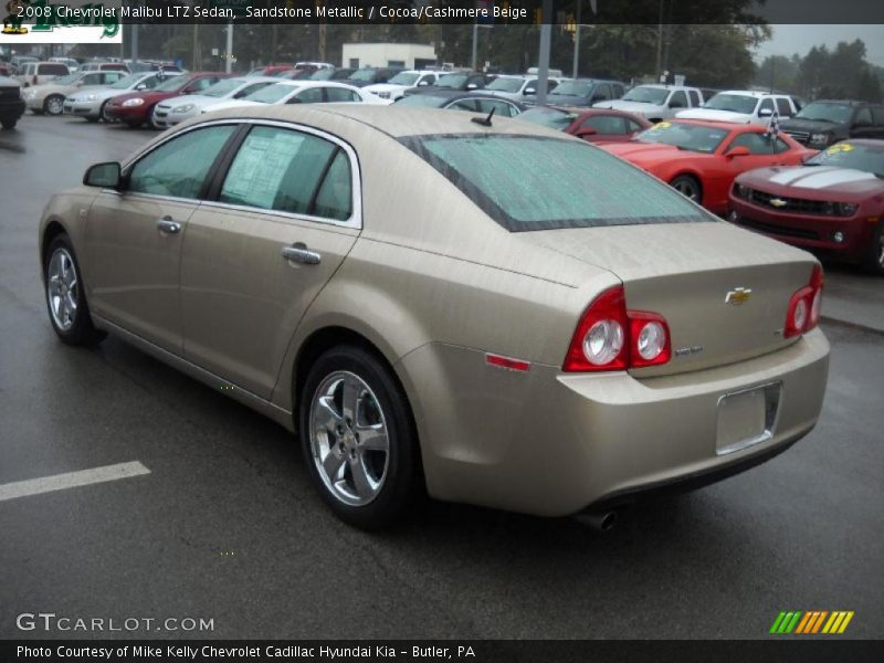 Sandstone Metallic / Cocoa/Cashmere Beige 2008 Chevrolet Malibu LTZ Sedan