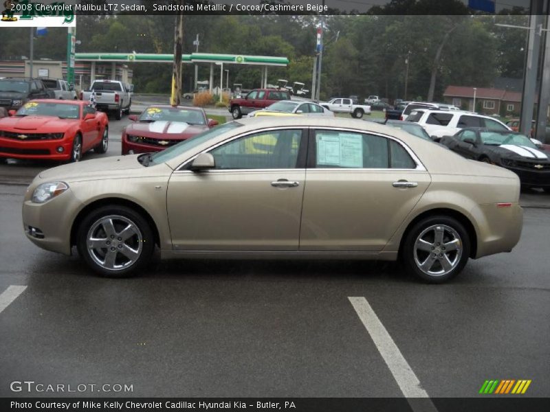 Sandstone Metallic / Cocoa/Cashmere Beige 2008 Chevrolet Malibu LTZ Sedan