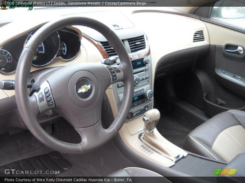 Sandstone Metallic / Cocoa/Cashmere Beige 2008 Chevrolet Malibu LTZ Sedan