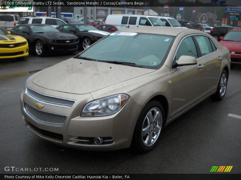 Sandstone Metallic / Cocoa/Cashmere Beige 2008 Chevrolet Malibu LTZ Sedan