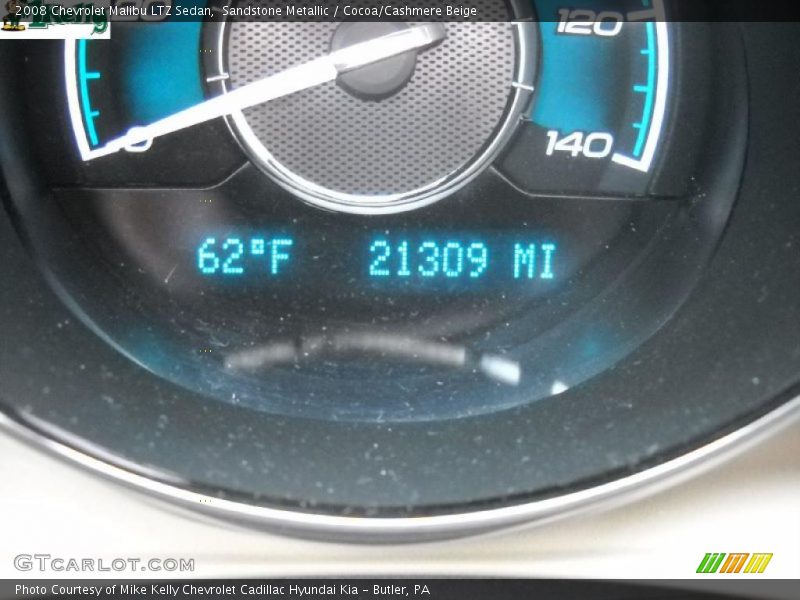 Sandstone Metallic / Cocoa/Cashmere Beige 2008 Chevrolet Malibu LTZ Sedan