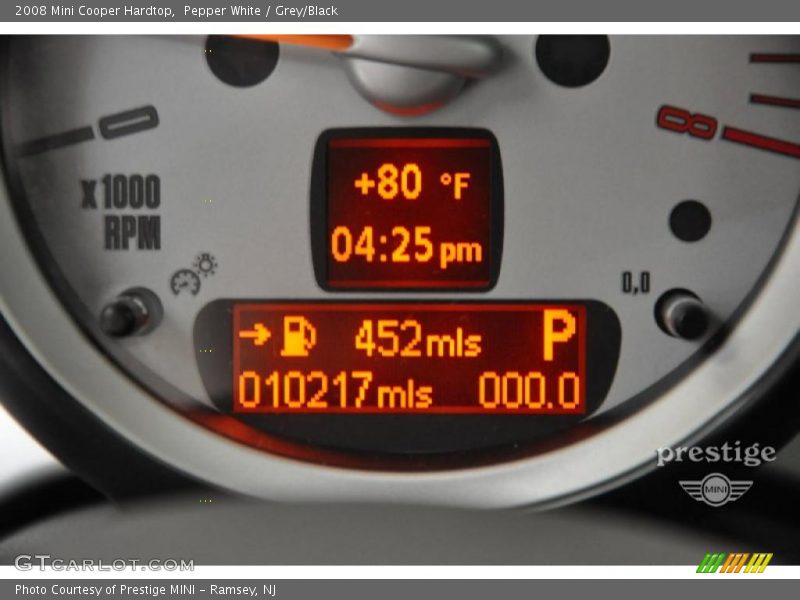 Pepper White / Grey/Black 2008 Mini Cooper Hardtop