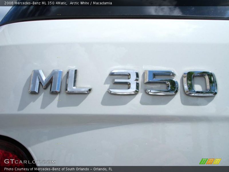 Arctic White / Macadamia 2008 Mercedes-Benz ML 350 4Matic