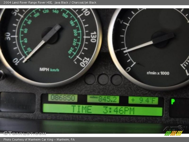 Java Black / Charcoal/Jet Black 2004 Land Rover Range Rover HSE