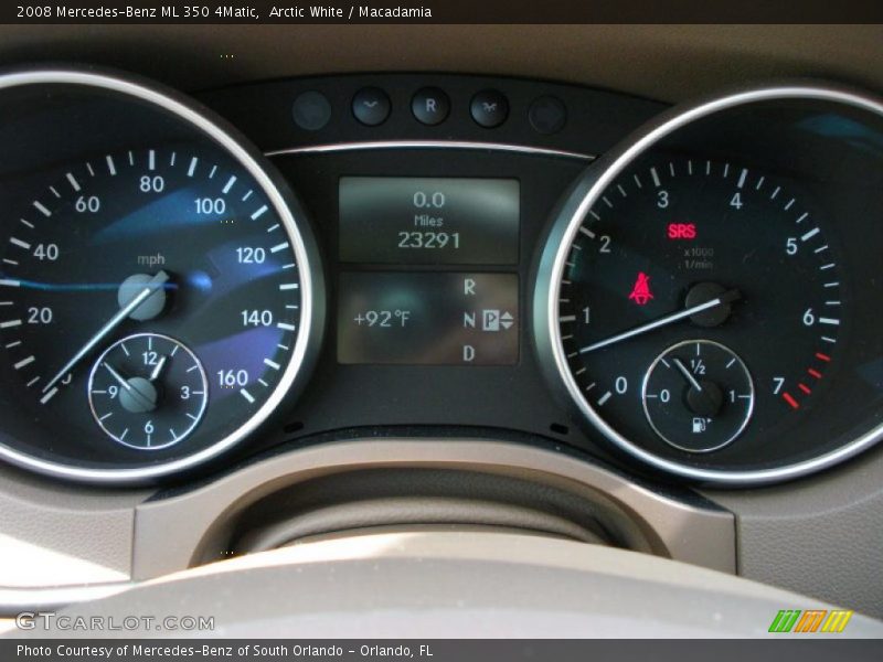 Arctic White / Macadamia 2008 Mercedes-Benz ML 350 4Matic