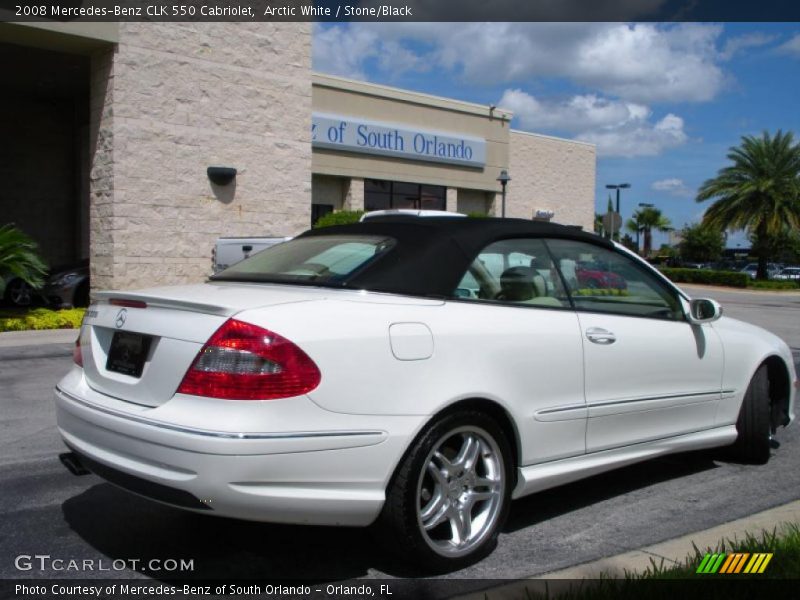 Arctic White / Stone/Black 2008 Mercedes-Benz CLK 550 Cabriolet