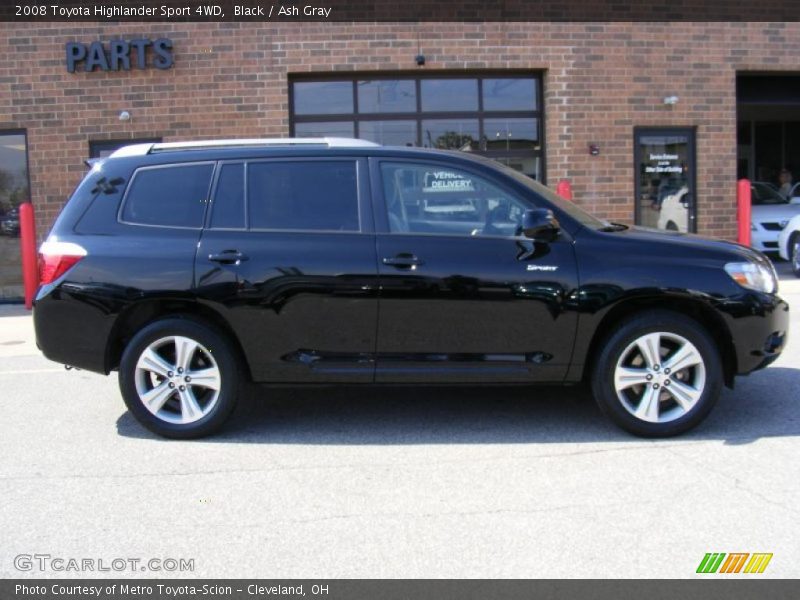 Black / Ash Gray 2008 Toyota Highlander Sport 4WD