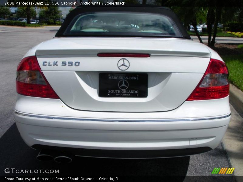 Arctic White / Stone/Black 2008 Mercedes-Benz CLK 550 Cabriolet