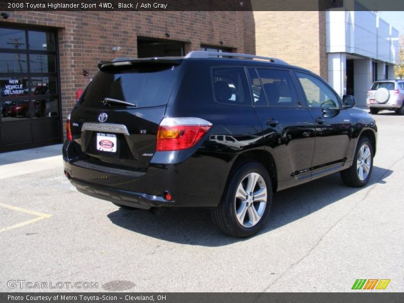 Black / Ash Gray 2008 Toyota Highlander Sport 4WD