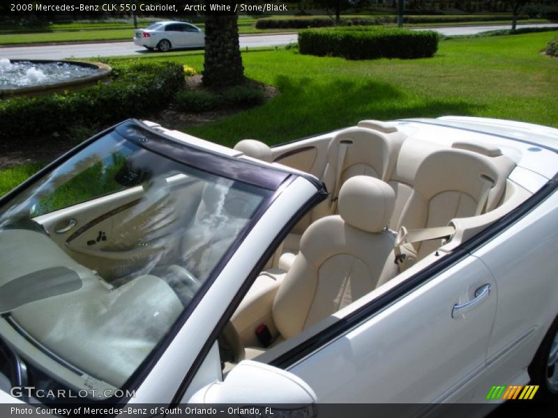 Arctic White / Stone/Black 2008 Mercedes-Benz CLK 550 Cabriolet