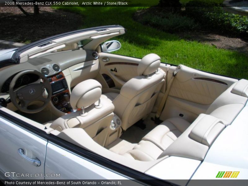 Arctic White / Stone/Black 2008 Mercedes-Benz CLK 550 Cabriolet