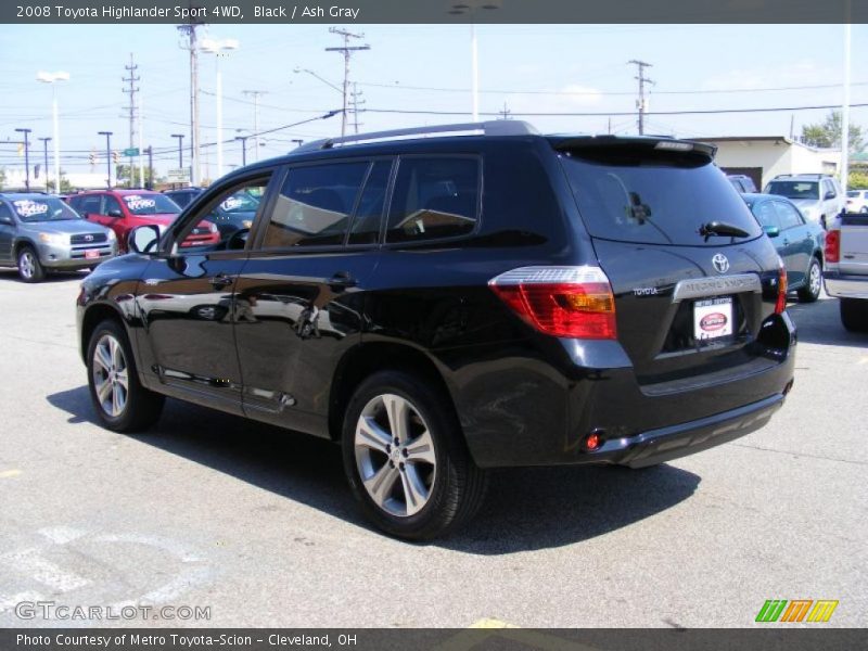 Black / Ash Gray 2008 Toyota Highlander Sport 4WD