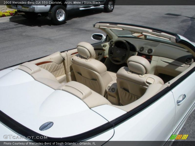 Arctic White / Stone/Black 2008 Mercedes-Benz CLK 550 Cabriolet
