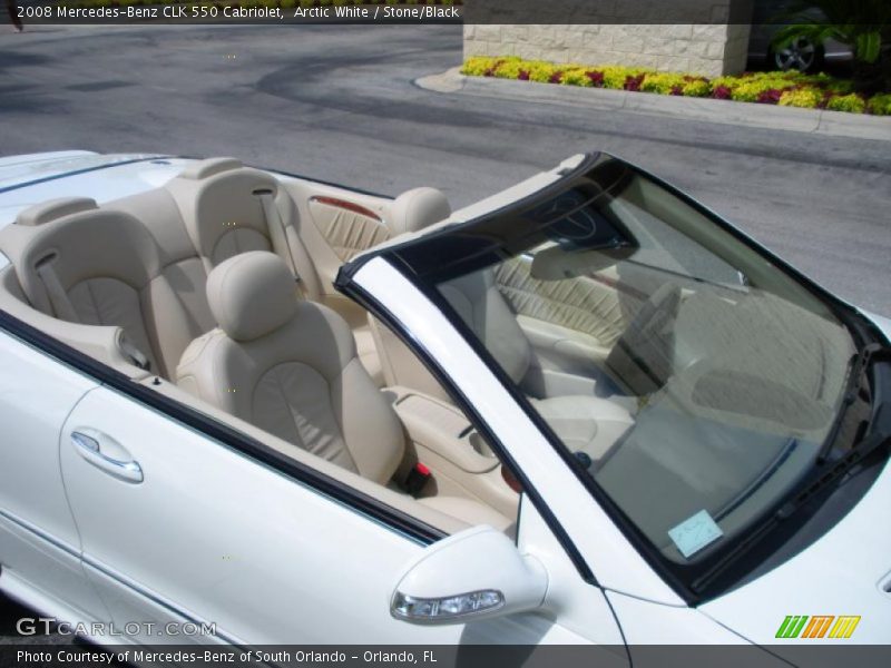 Arctic White / Stone/Black 2008 Mercedes-Benz CLK 550 Cabriolet