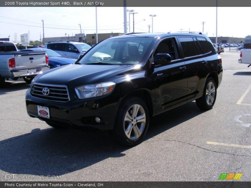 Black / Ash Gray 2008 Toyota Highlander Sport 4WD