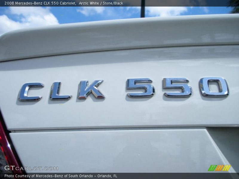 Arctic White / Stone/Black 2008 Mercedes-Benz CLK 550 Cabriolet