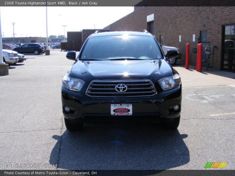 Black / Ash Gray 2008 Toyota Highlander Sport 4WD