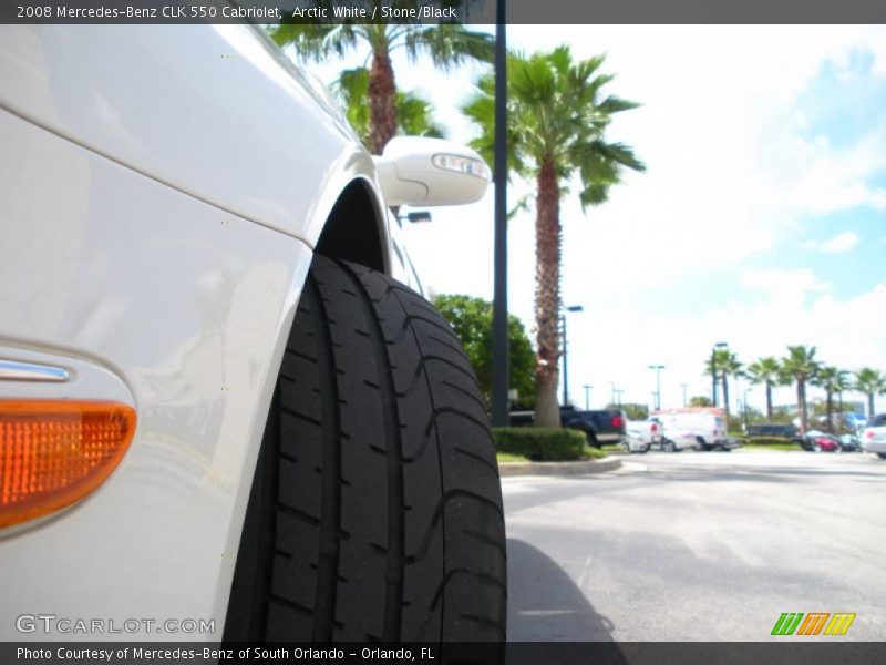 Arctic White / Stone/Black 2008 Mercedes-Benz CLK 550 Cabriolet