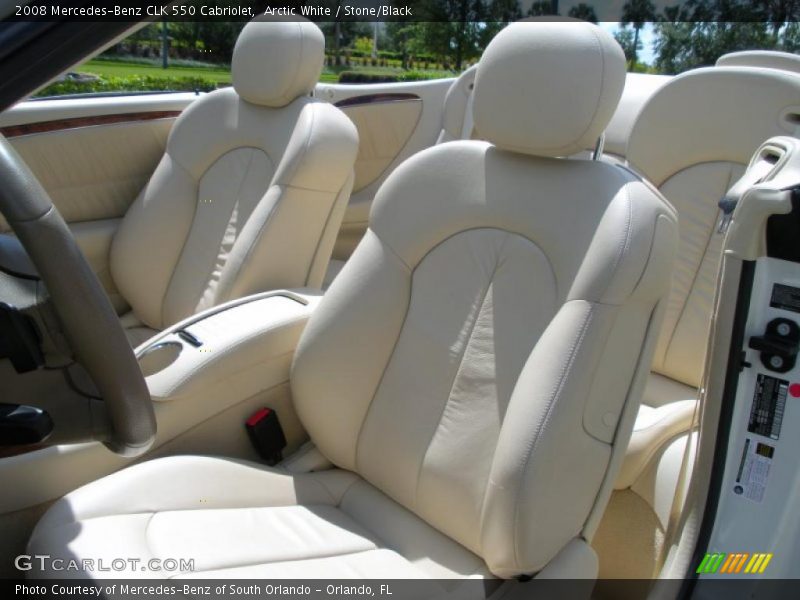 Arctic White / Stone/Black 2008 Mercedes-Benz CLK 550 Cabriolet