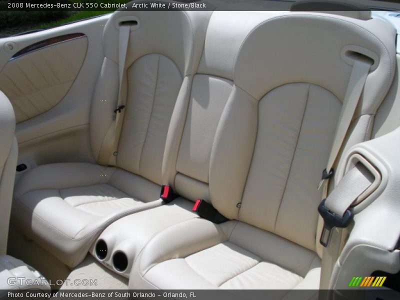 Arctic White / Stone/Black 2008 Mercedes-Benz CLK 550 Cabriolet