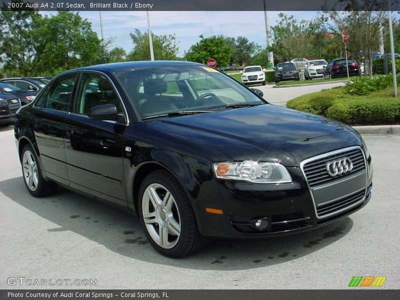 Brilliant Black / Ebony 2007 Audi A4 2.0T Sedan