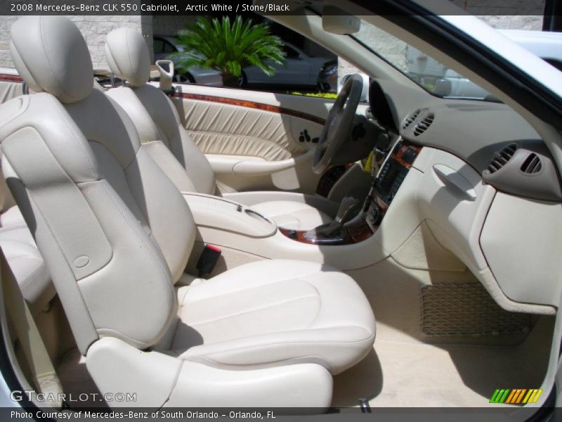 Arctic White / Stone/Black 2008 Mercedes-Benz CLK 550 Cabriolet