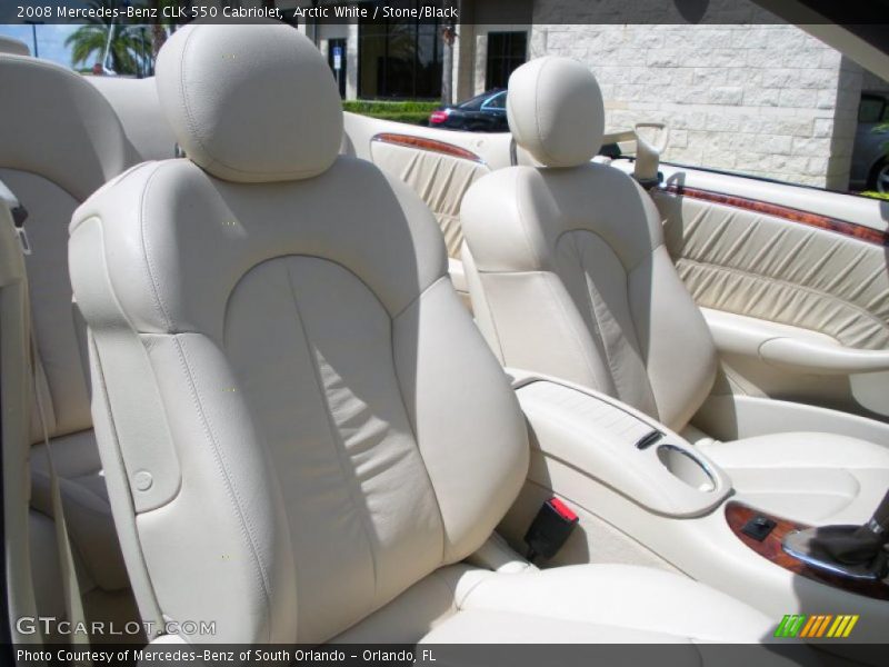 Arctic White / Stone/Black 2008 Mercedes-Benz CLK 550 Cabriolet