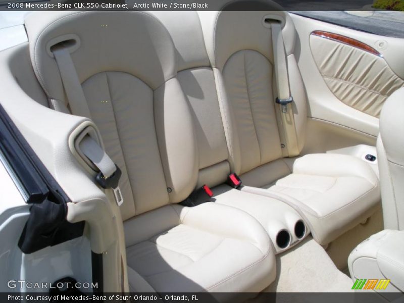 Arctic White / Stone/Black 2008 Mercedes-Benz CLK 550 Cabriolet