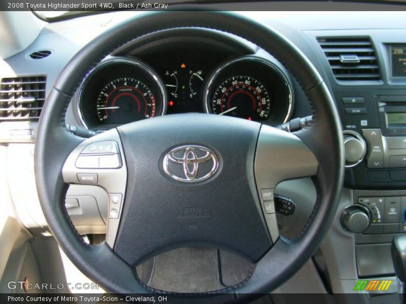 Black / Ash Gray 2008 Toyota Highlander Sport 4WD