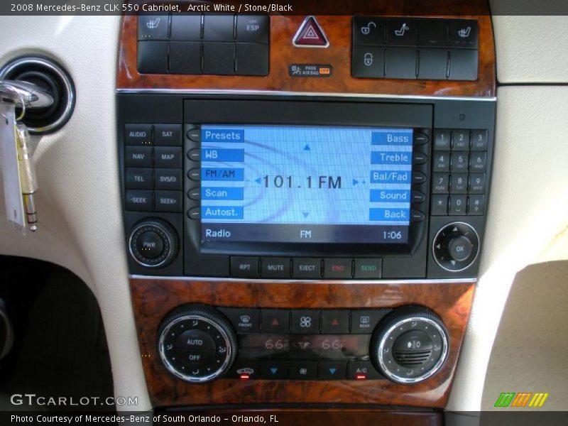 Arctic White / Stone/Black 2008 Mercedes-Benz CLK 550 Cabriolet