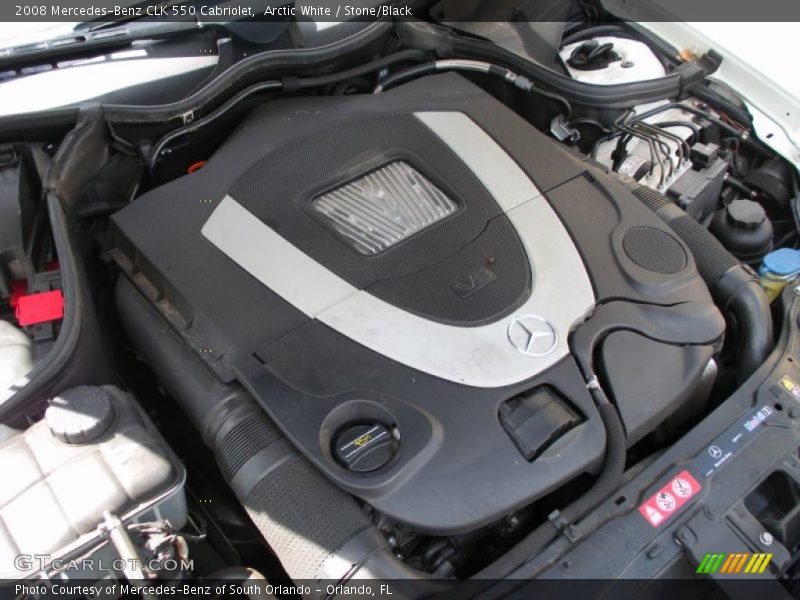 Arctic White / Stone/Black 2008 Mercedes-Benz CLK 550 Cabriolet