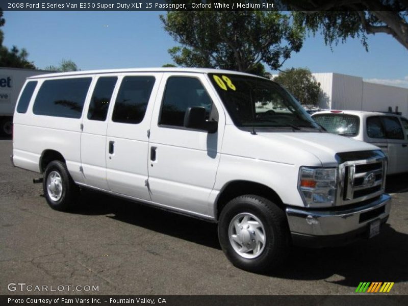 Oxford White / Medium Flint 2008 Ford E Series Van E350 Super Duty XLT 15 Passenger