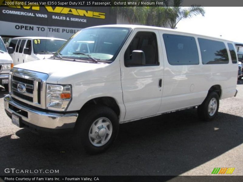 Oxford White / Medium Flint 2008 Ford E Series Van E350 Super Duty XLT 15 Passenger