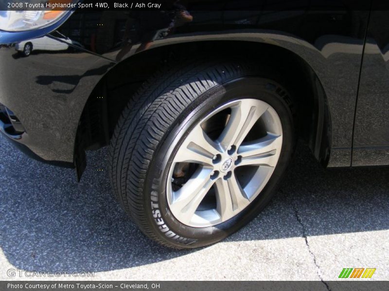 Black / Ash Gray 2008 Toyota Highlander Sport 4WD