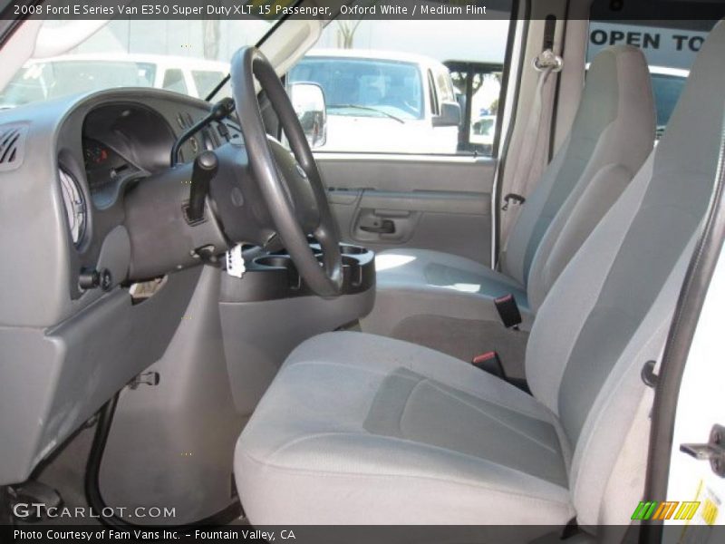 Oxford White / Medium Flint 2008 Ford E Series Van E350 Super Duty XLT 15 Passenger