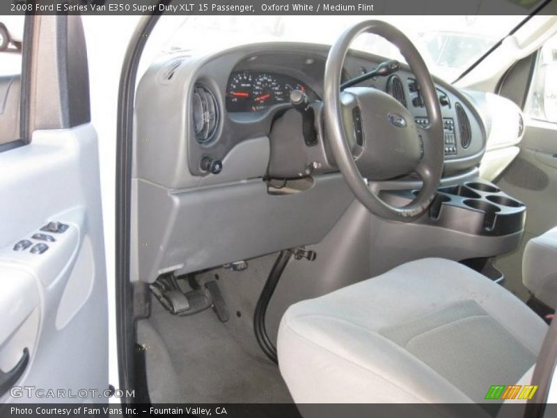 Oxford White / Medium Flint 2008 Ford E Series Van E350 Super Duty XLT 15 Passenger