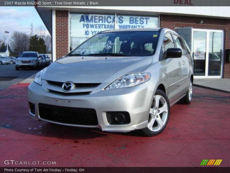 True Silver Metallic / Black 2007 Mazda MAZDA5 Sport
