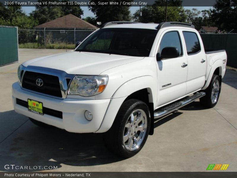Super White / Graphite Gray 2006 Toyota Tacoma V6 PreRunner TSS Double Cab