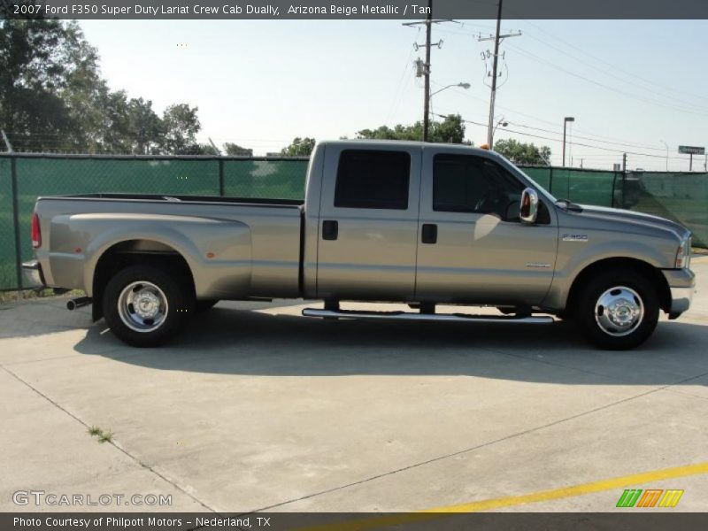 Arizona Beige Metallic / Tan 2007 Ford F350 Super Duty Lariat Crew Cab Dually