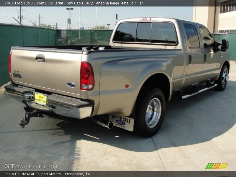 Arizona Beige Metallic / Tan 2007 Ford F350 Super Duty Lariat Crew Cab Dually