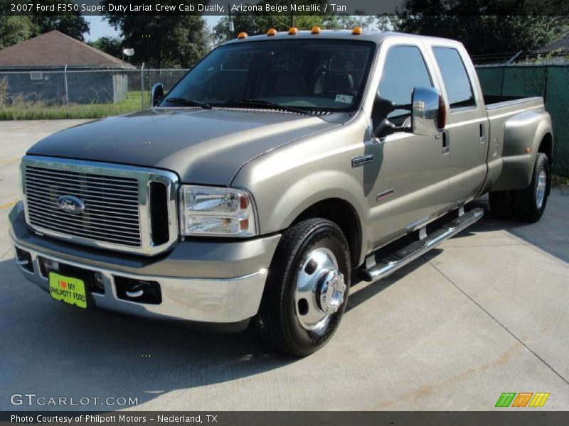 Arizona Beige Metallic / Tan 2007 Ford F350 Super Duty Lariat Crew Cab Dually
