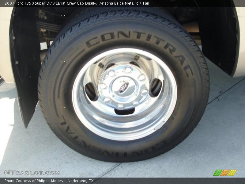 Arizona Beige Metallic / Tan 2007 Ford F350 Super Duty Lariat Crew Cab Dually