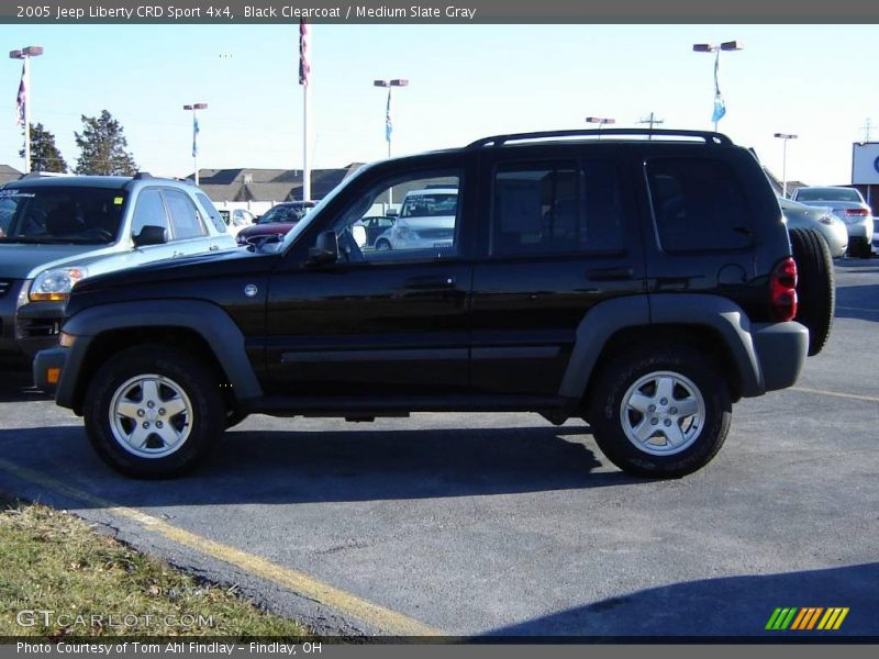 Black Clearcoat / Medium Slate Gray 2005 Jeep Liberty CRD Sport 4x4