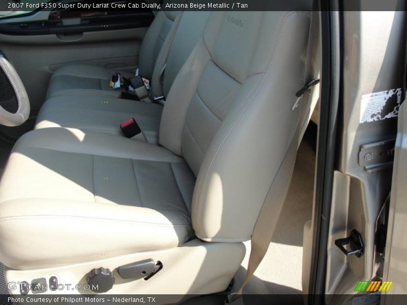 Arizona Beige Metallic / Tan 2007 Ford F350 Super Duty Lariat Crew Cab Dually