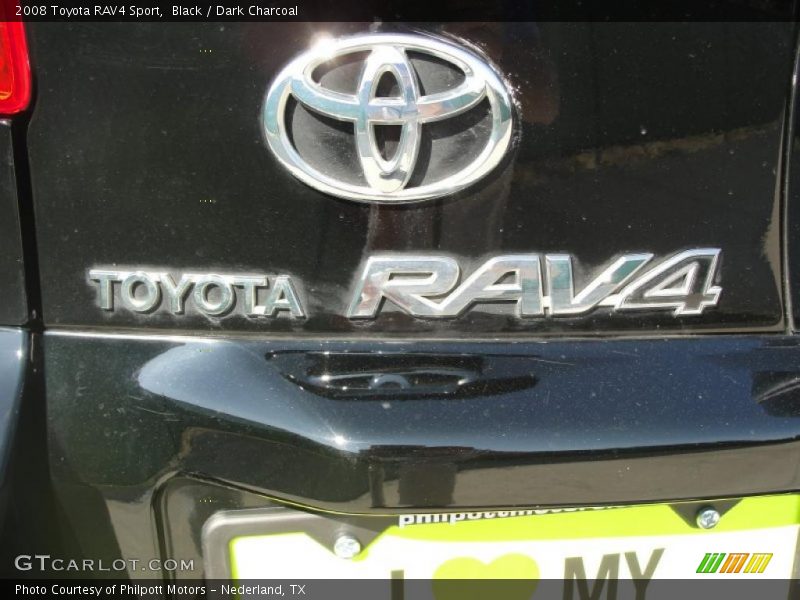 Black / Dark Charcoal 2008 Toyota RAV4 Sport
