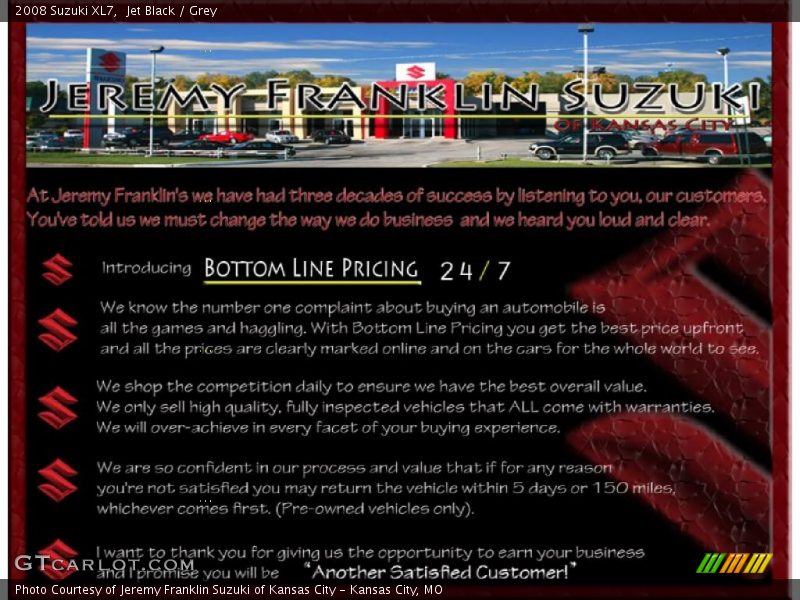 Jet Black / Grey 2008 Suzuki XL7