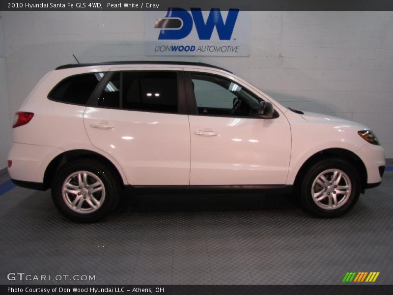 Pearl White / Gray 2010 Hyundai Santa Fe GLS 4WD