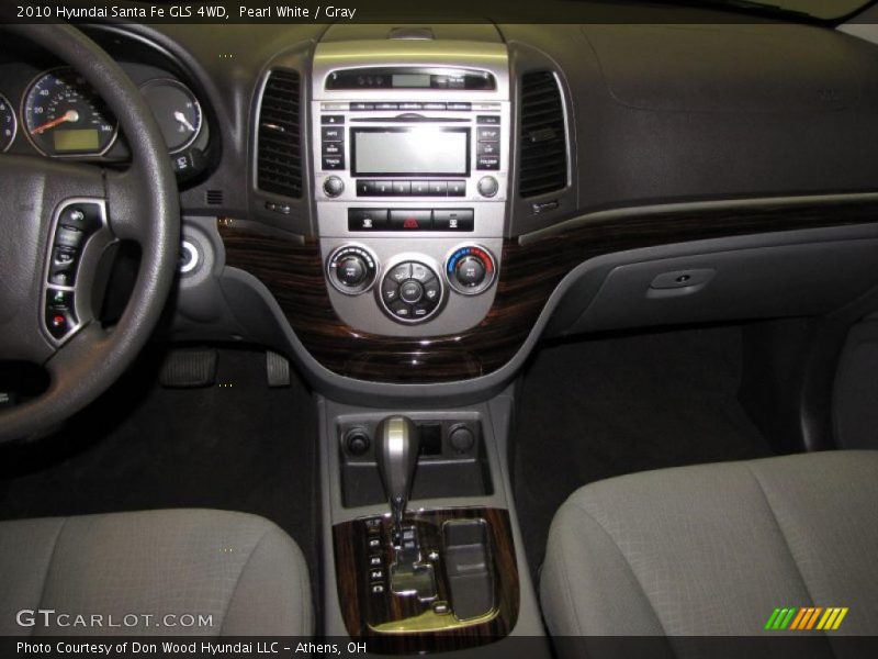 Pearl White / Gray 2010 Hyundai Santa Fe GLS 4WD